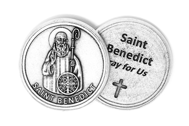 Pocket Token Saint Benedict.