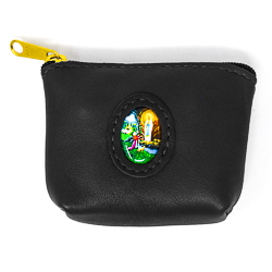 Black Zip Rosary Pouch.