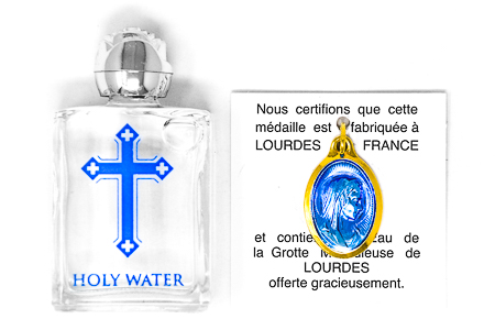 Blessed Bottle of Holy Water & Lourdes