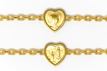 Virgin Mary Heart Bracelet.
