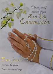 Communion Card for a Girl.
