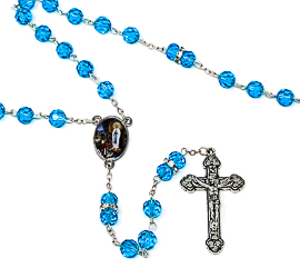 Sapphire Crystal Rosary.
