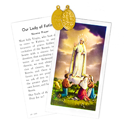 Fatima Prayer Card.