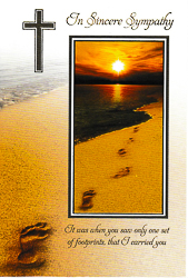 Footprints in the Sand Card