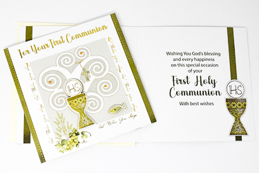 Hand Crafted Communion Card.