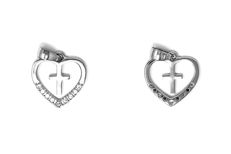 925 Sterling Silver Heart Shaped Pendant.