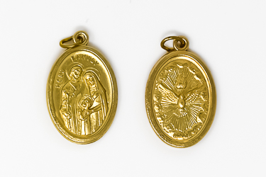 Gold Holy Family Medal.