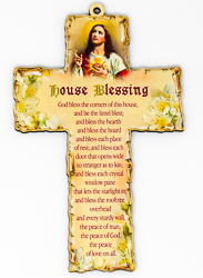 House Blessing Wood Wall Cross.