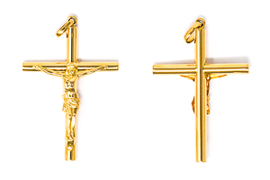 Large Solid Gold Crucifix.