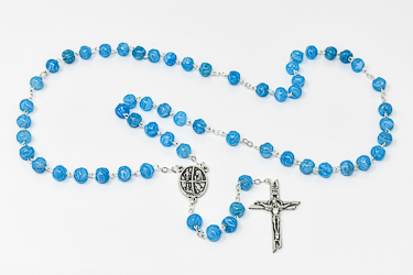 Blue Rosary Beads.