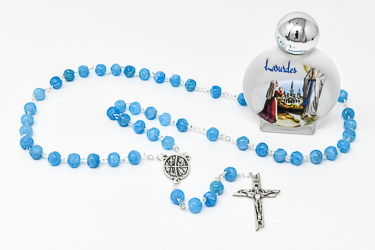 Blue Rosary Beads.