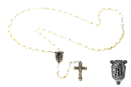 Lourdes Water Mother of Pearl Rosary