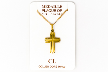 Men's Gold Cross Necklace.