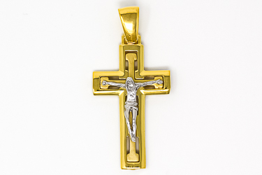 Men's Gold Cross Pendant.