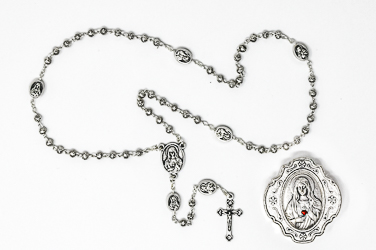 Immaculate Heart of Mary Rosary with Rosary Box.