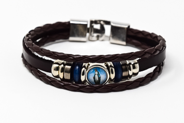 Miraculous Brown Leather Bracelet
