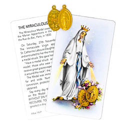 Miraculous Medal Prayer Card.