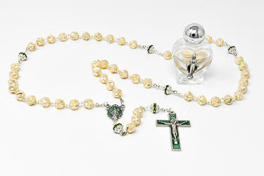 Mother of Pearl Lourdes Water Rosary.