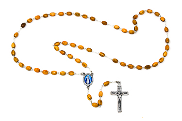 Miraculous Olive Rosary Beads.