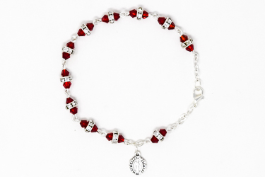 Red Miraculous Rosary Bracelet