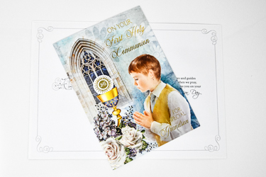 Grandson First Holy Communion Card.