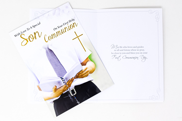 Son's First Holy Communion Card.