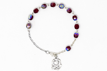 One Decade Crystal Rosary Bracelet.