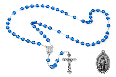 Our Lady of Grace Rosary Gift Set & Miraculous Medal.