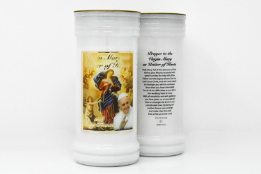 Our Lady of Knots Pillar Candle.