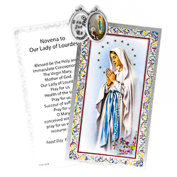 Prayer Card to Our Lady of Lourdes.