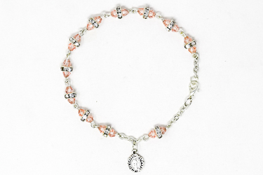 Pink Miraculous Rosary Bracelet