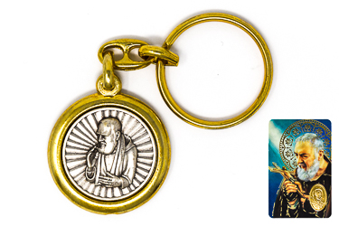 Saint Pio Key Chain.