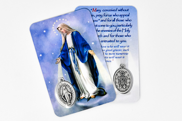 Prayer Card with Miraculous Medal