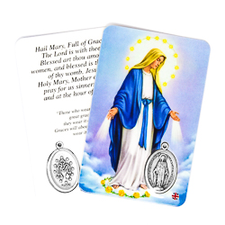 Prayer Card with Miraculous Medal