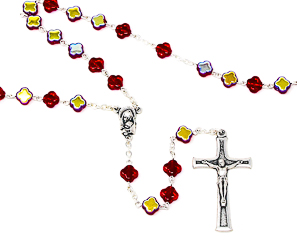 Red Immaculate Heart of Mary Rosary.