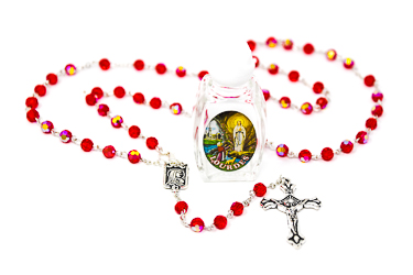 Rosary Beads & Lourdes Water.