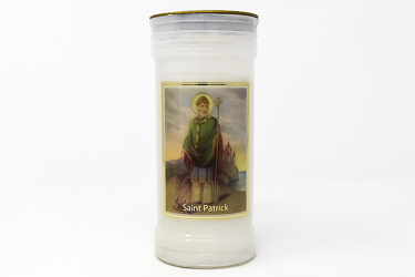 Saint Patrick Pillar Candle.