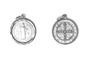 925 Sterling Silver St Benedict Medal.