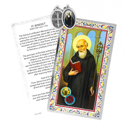 St.Benedict Prayer Card & Medal.