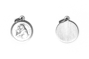 925 Sterling Silver Saint Anthony Medal.