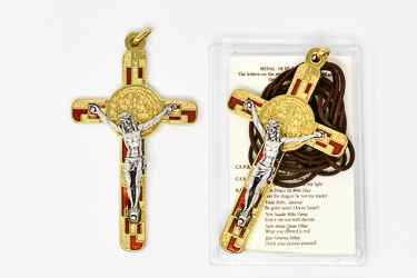 Saint Benedict Metal Crucifix Medal.
