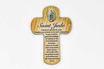 Saint Jude Holding Cross.