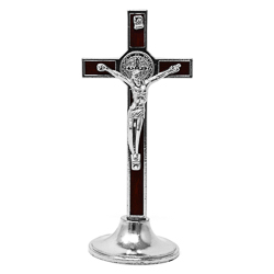 Standing Saint Benedict Crucifix.