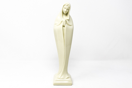 White Porcelain Madonna Statue.