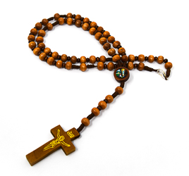 Wooden Rosary Beads.