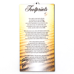 Wall Plaque -Footprints in the Sand