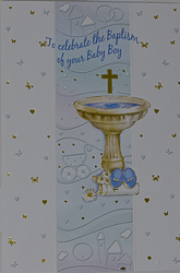 Baptism Card for a Boy.