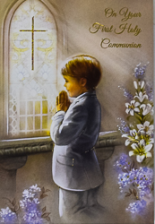 Communion Card for a Boy.