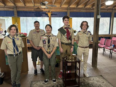 BSA Scouts Provide Support